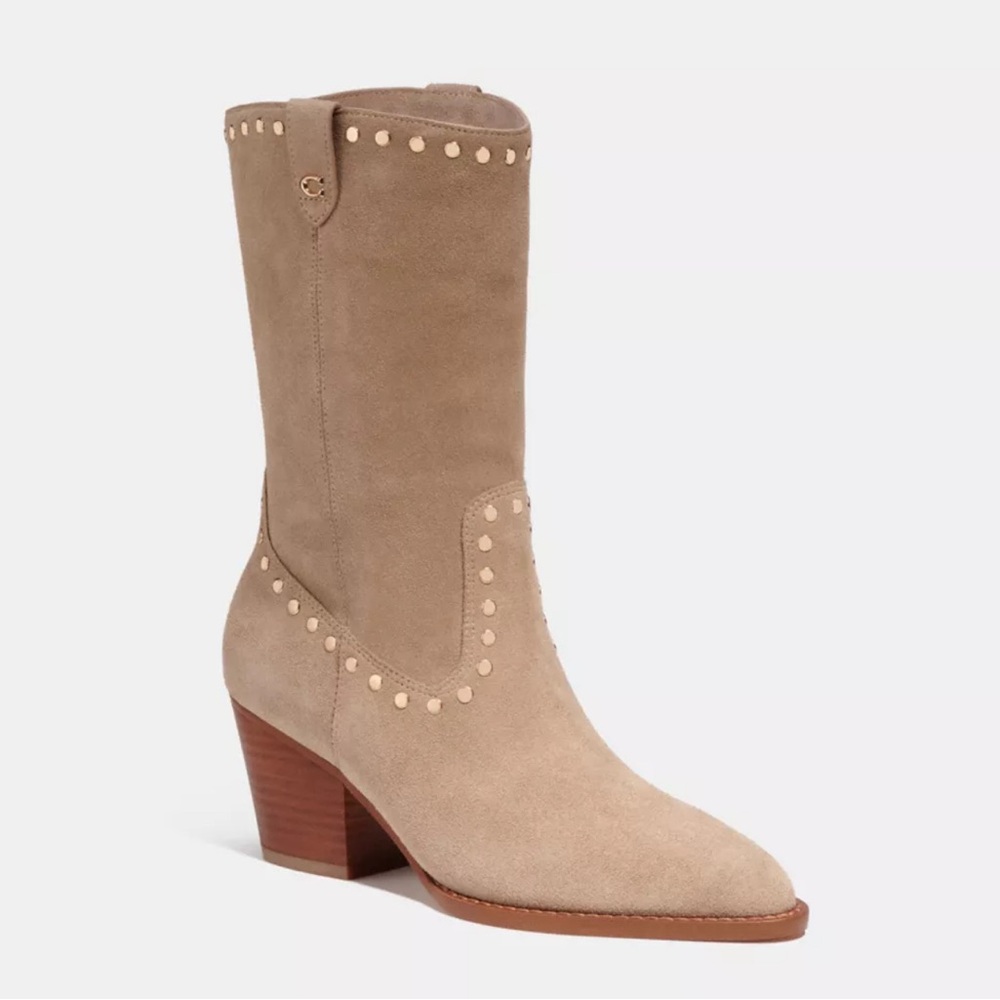 Coach Phoebe Suede Western Boots size 5 New